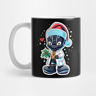 Christmas Super Hero Stylized Dark Defender Cartoon Mug